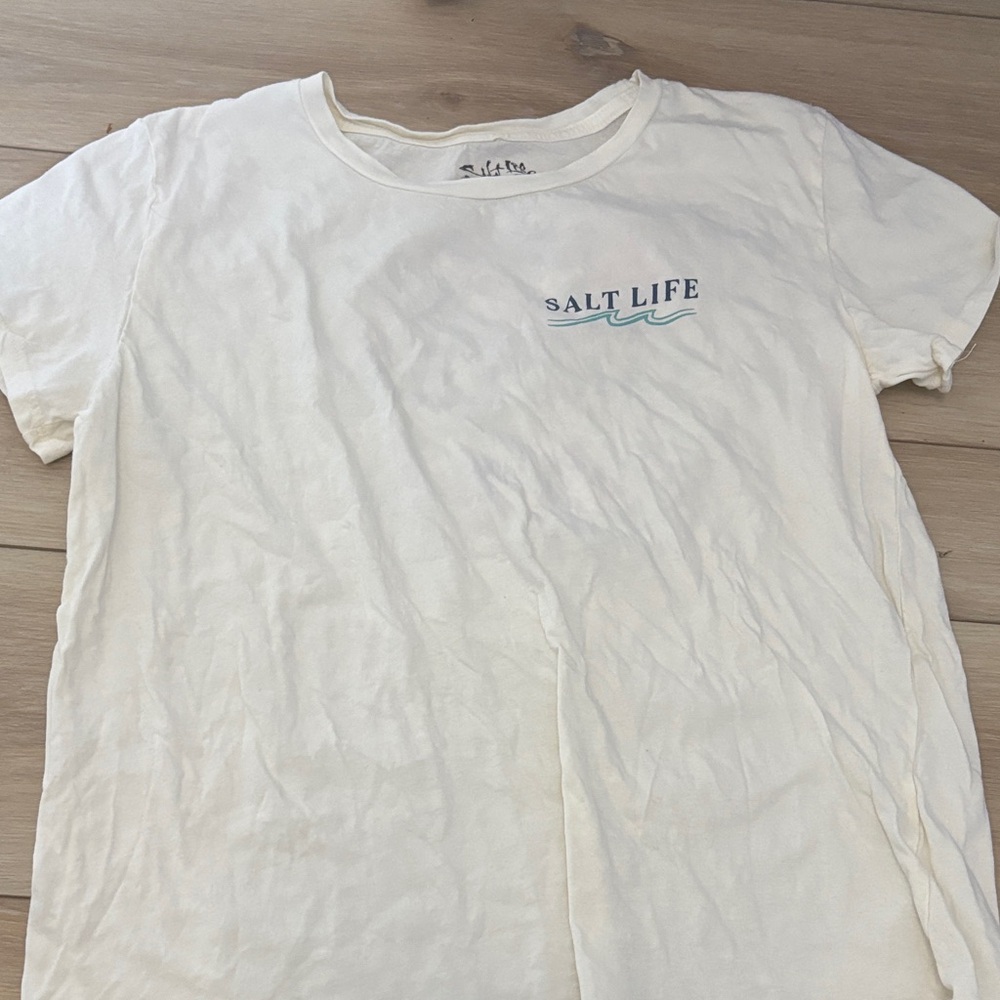 Salt Life Cream Tee with Logo